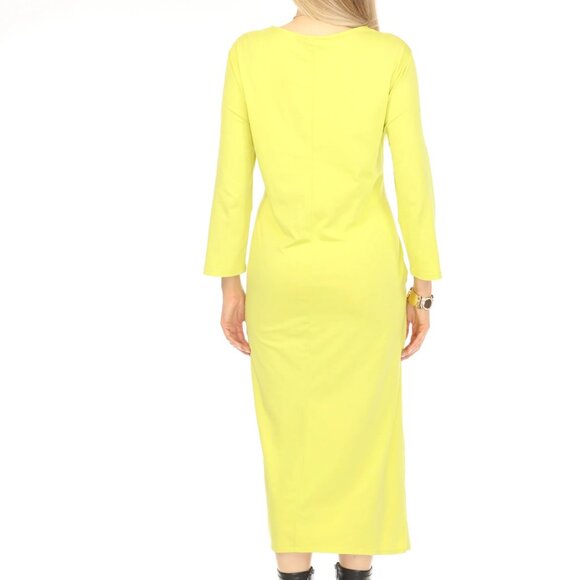 Lime Rouch Designer Pockets Dress - Picture 5 of 5